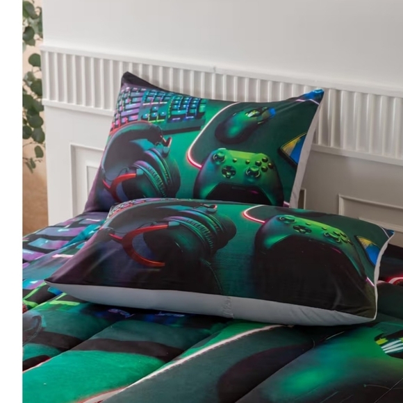 Gamer Comforter Sets for Teens Gaming Bedding Sets Twin Bedspread&2 Pillow Cases - Picture 6 of 12